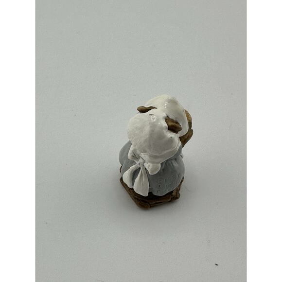 Wee Forest Folk 6 Piece Thanksgiving Figurine Set 1984-1994 Anette Petersen Sign - Picture 10 of 16